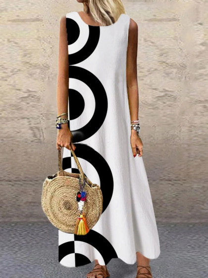 Floral Print Crewneck Dress