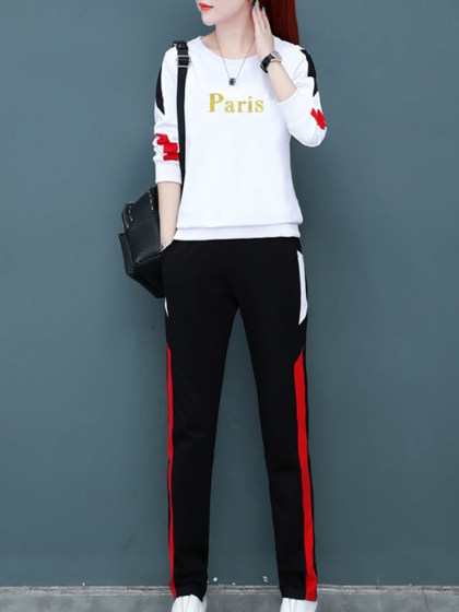 Fashion Print Sweater Two-Piece