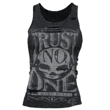 Ladies Fashion Print Torn Casual Vest